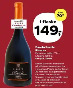 Kvickly Barolo Pezole Riserva tilbud