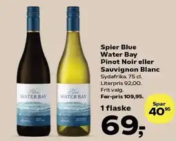 Kvickly Spier Blue Water Bay Pinot Noir eller Sauvignon Blanc tilbud