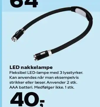 Kvickly LED nakkelampe tilbud