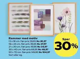 Kvickly Rammer med motiv tilbud