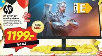 Bilka HP OMEN 27'' gaming skærm tilbud