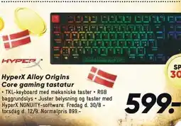 Bilka HyperX Alloy Origins Core gaming tastatur tilbud
