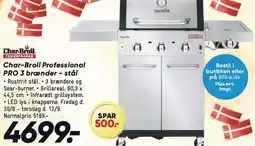 Bilka Char-Broil Professional PRO 3 brænder - stål tilbud