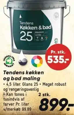 Bilka Tendens køkken og bad maling tilbud