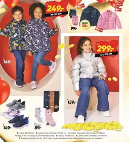 Bilka Jakke, Jeans, Sneakers med lys eller 2- eller 3-pak strømper til børn tilbud