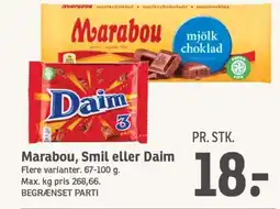 SPAR MARABOU, Smil eller DAIM tilbud