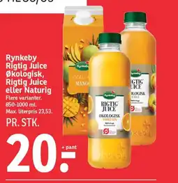 SPAR RYNKEBY Rigtig Juice Økologisk, Rigtig Juice eller Naturig tilbud