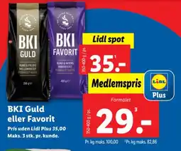 Lidl BKI Guld eller Favorit tilbud