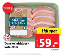 Lidl Danske Middags- koteletter tilbud