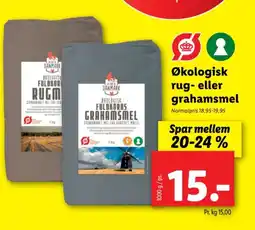 Lidl Økologisk rug- eller grahamsmel tilbud