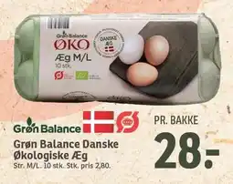 SPAR Grøn Balance Danske Økologiske Æg tilbud