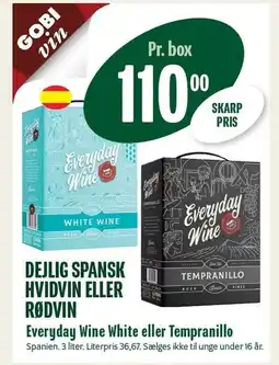 Min Købmand Everyday Wine White eller Tempranillo tilbud