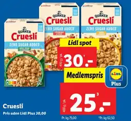 Lidl Crueslí tilbud
