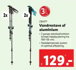 Lidl CRIVIT Vandrestave af aluminium tilbud