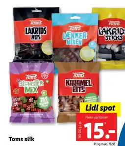 Lidl Toms slik tilbud