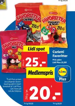 Lidl Carletti Favoritter tilbud