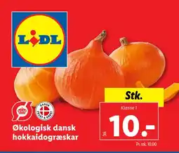 Lidl Økologisk dansk hokkaidogræskar tilbud