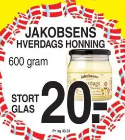ABC Lavpris Jakobsens Hverdags Honning tilbud