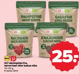 SLT økologiske frø, tørret bær eller kakao nibs