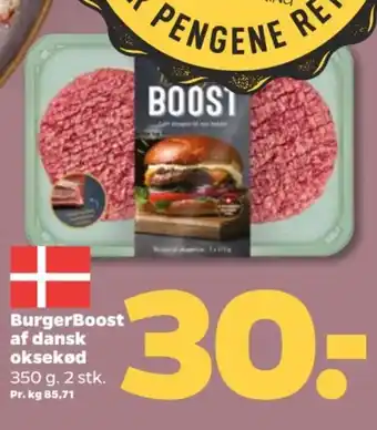 Netto BurgerBoost af dansk oksekød tilbud