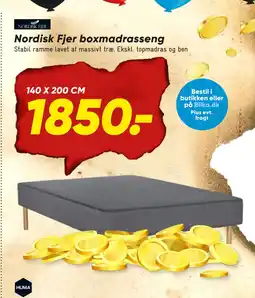 Bilka Nordisk Fjer boxmadrasseng tilbud