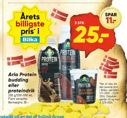 Bilka Arla Protein budding eller proteindrik tilbud