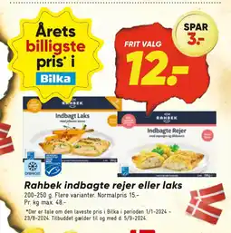 Bilka Rahbek indbagte rejer eller laks tilbud