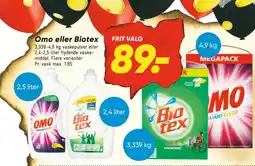 Bilka Omo eller Biotex tilbud