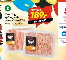 Hverdag kyllingefilet eller -inderfilet