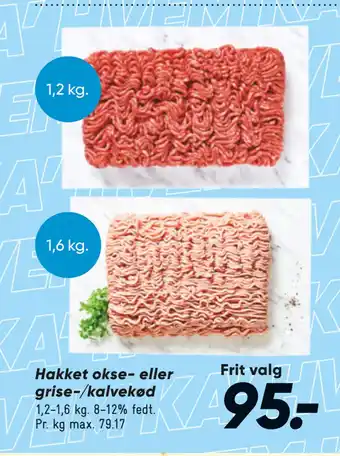 Bilka Hakket okse- eller grise-/kalvekød tilbud