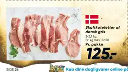 Bilka Skaftkoteletter af dansk gris tilbud
