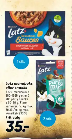 Latz menuboks eller snacks