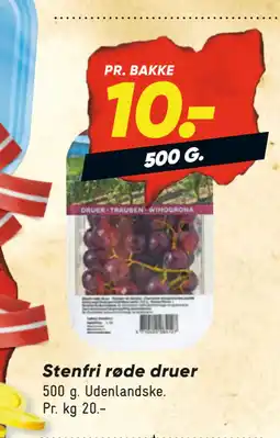 Bilka Stenfri røde druer tilbud