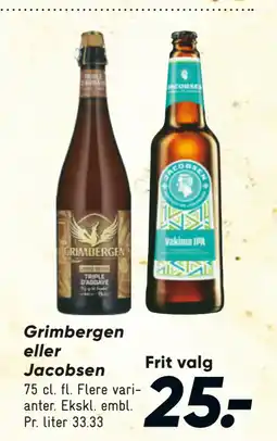 Bilka Grimbergen eller Jacobsen tilbud
