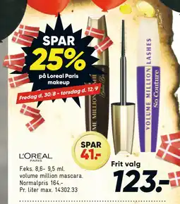 Bilka SPAR 25% på Loreal Paris makeup tilbud