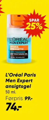 Bilka L’Oréal Paris Men Expert ansigtsgel tilbud