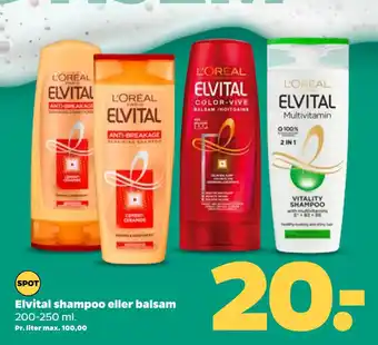 Netto Elvital shampoo eller balsam tilbud