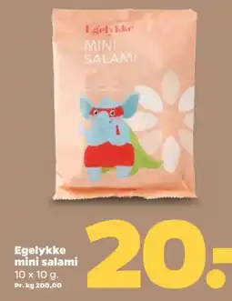Netto Egelykke mini salami tilbud