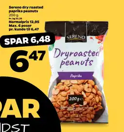 Netto Sereno dry roasted paprika peanuts tilbud