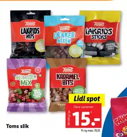 Lidl Toms slik tilbud