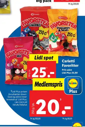 Lidl Carletti Favoritter tilbud