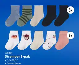 Lidl Strømper 5-pak tilbud