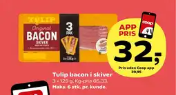 SuperBrugsen Tulip bacon i skiver tilbud