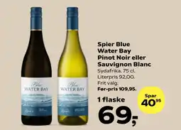 SuperBrugsen Spier Blue Water Bay Pinot Noir eller Sauvignon Blanc tilbud