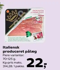 SuperBrugsen Italiensk produceret pålæg tilbud