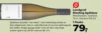 SuperBrugsen Landgraf Riesling Spätlese tilbud