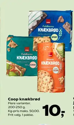 Kvickly Coop knækbrød tilbud