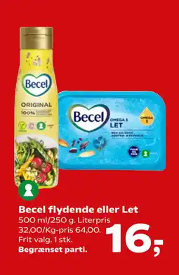Kvickly Becel flydende eller Let tilbud