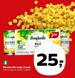 SuperBrugsen Bonduelle majs 3-pak tilbud