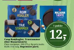 Dagli'Brugsen Coop Romkugler, Træstammer eller Mazarintærte tilbud